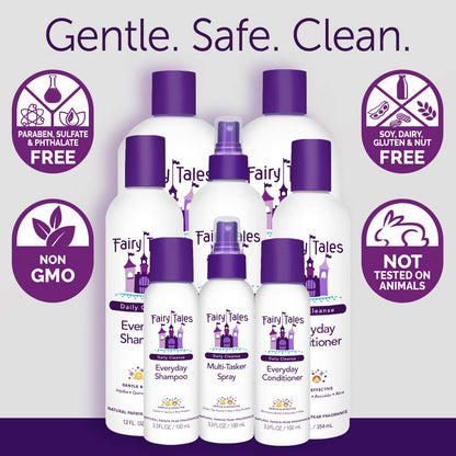 Fairy Tales Daily Cleanse Kids Shampoo & Conditioner | Sulfate Free & Dye Free | Gentle, Nourishing Hair Care for Girls & Boys