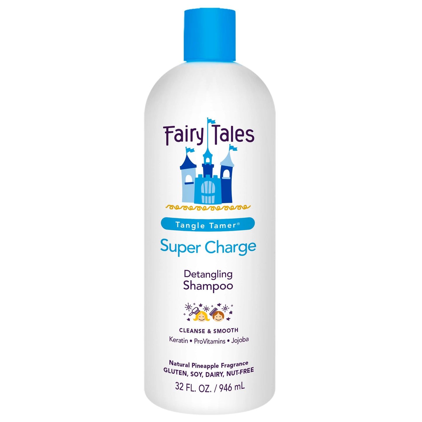 Fairy Tales Tangle Tamer Detangling Shampoo for Kids – Ultra Moisturizing, Anti-Frizz Protection, 32 oz | Paraben Free & Sulfate Free