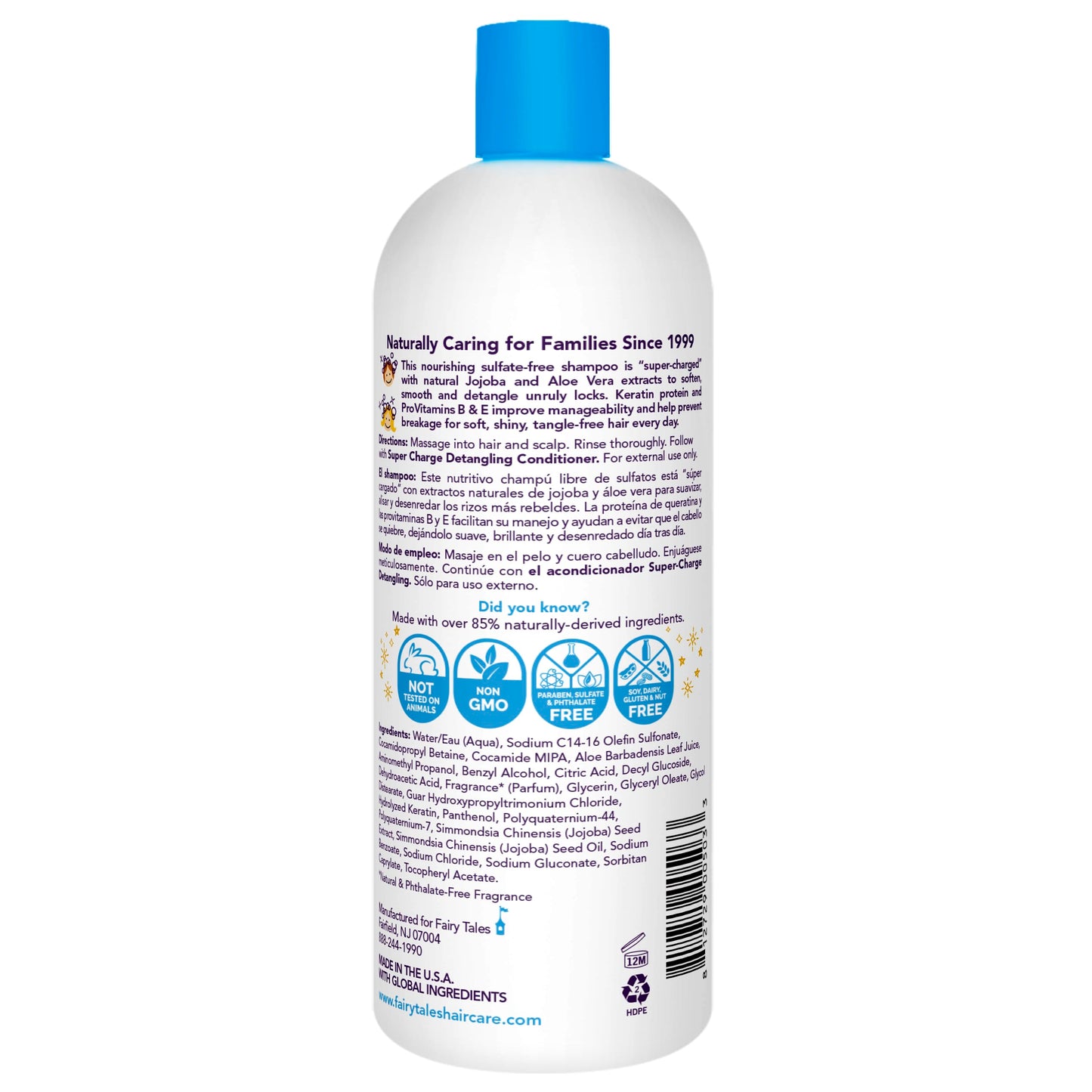 Fairy Tales Tangle Tamer Detangling Shampoo for Kids – Ultra Moisturizing, Anti-Frizz Protection, 32 oz | Paraben Free & Sulfate Free
