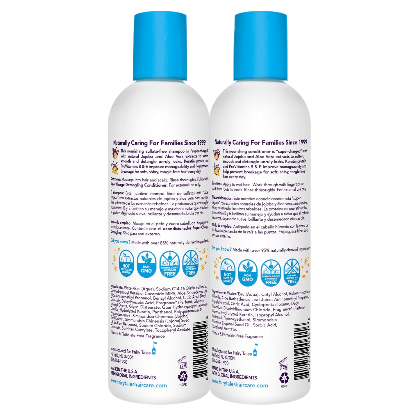 Fairy Tales Tangle Tamer Detangling Shampoo & Conditioner for Kids – Ultra Moisturizing, Anti-Frizz – Paraben & Sulfate Free (12 oz, 2 pack)