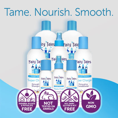 Fairy Tales Tangle Tamer Detangling Shampoo for Kids – Ultra Moisturizing, Anti-Frizz Protection, 32 oz | Paraben Free & Sulfate Free