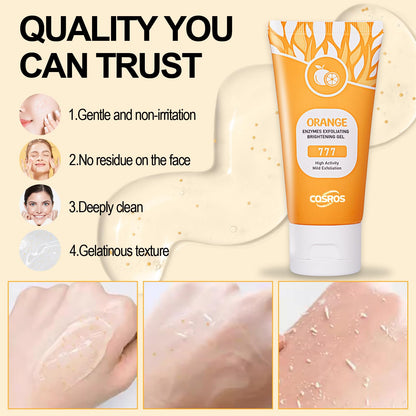 FAIRYTALESPACE Orange Exfoliating Gel Scrub – Deep Cleanse, Hydration & Blackhead Reduction (1PC)