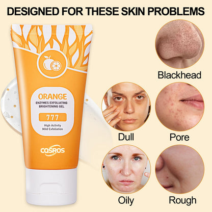 FAIRYTALESPACE Orange Exfoliating Gel Scrub – Deep Cleanse, Hydration & Blackhead Reduction (1PC)