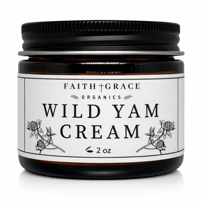 Faith and Grace Organics Wild Yam Cream for Women – Organic Hormone Balance, 2 oz