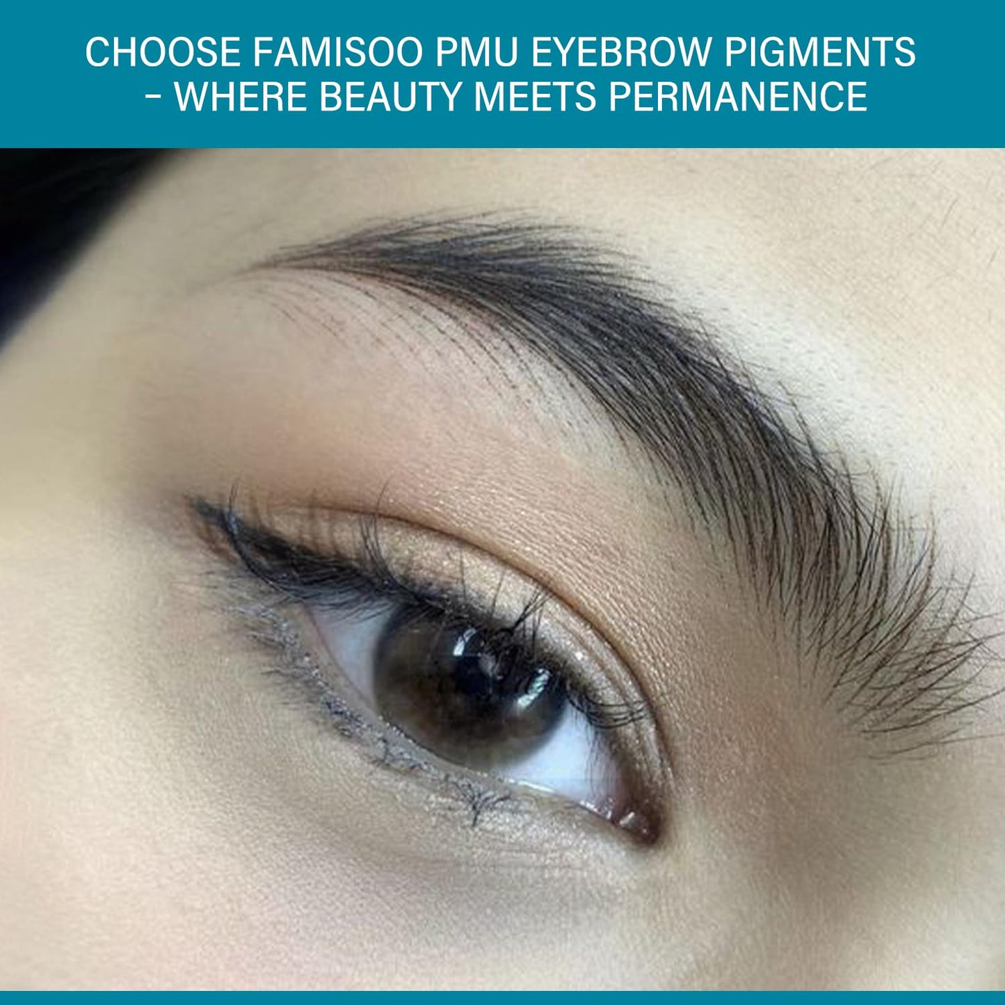 FAMISOO PMU Pigments for Eyebrow 0.169oz/5ml – Long-Lasting Microblading Ink in 263 Deep Brown