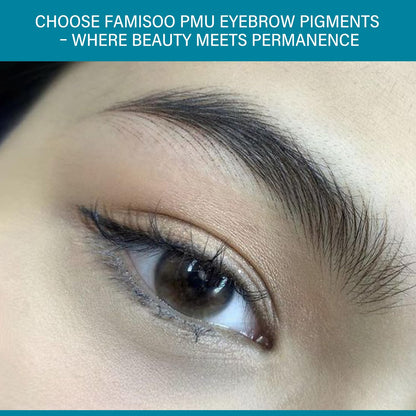 FAMISOO PMU Pigments for Eyebrow – 5ml True-Tone Microblading Ink for Brows, Lips & Eyeliner