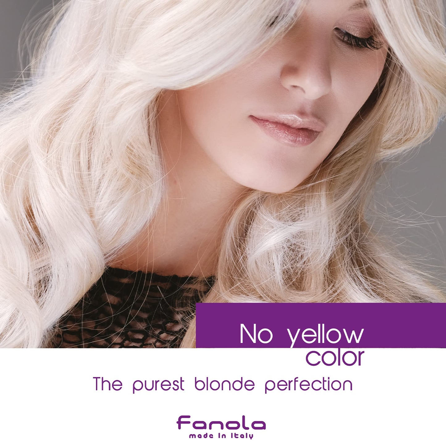 Fanola No Yellow Purple Shampoo – Neutralizes Brass for Blond, Bleached & Grey Hair