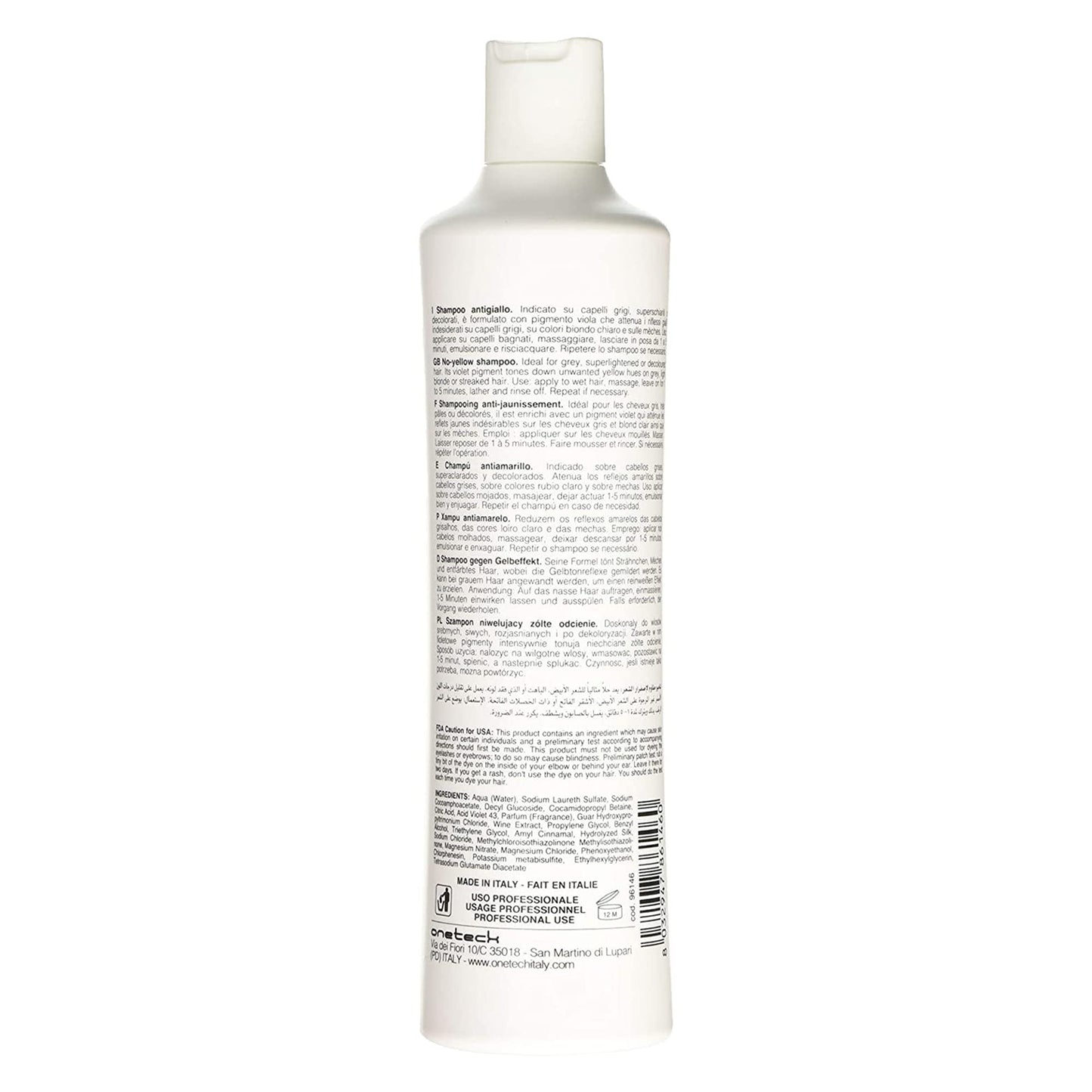 Fanola No Yellow Shampoo & Mask 11.8 oz / 2pk – Purple Anti-Brass Toner for Blonde, Silver & Gray Hair