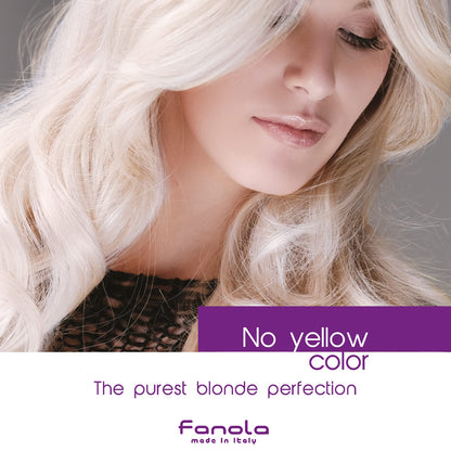 Fanola No Yellow Shampoo – Purple Violet Pigments Neutralize Yellow Tones in Platinum, Light Blonde, Gray Hair (11.83 oz, Pack of 3)
