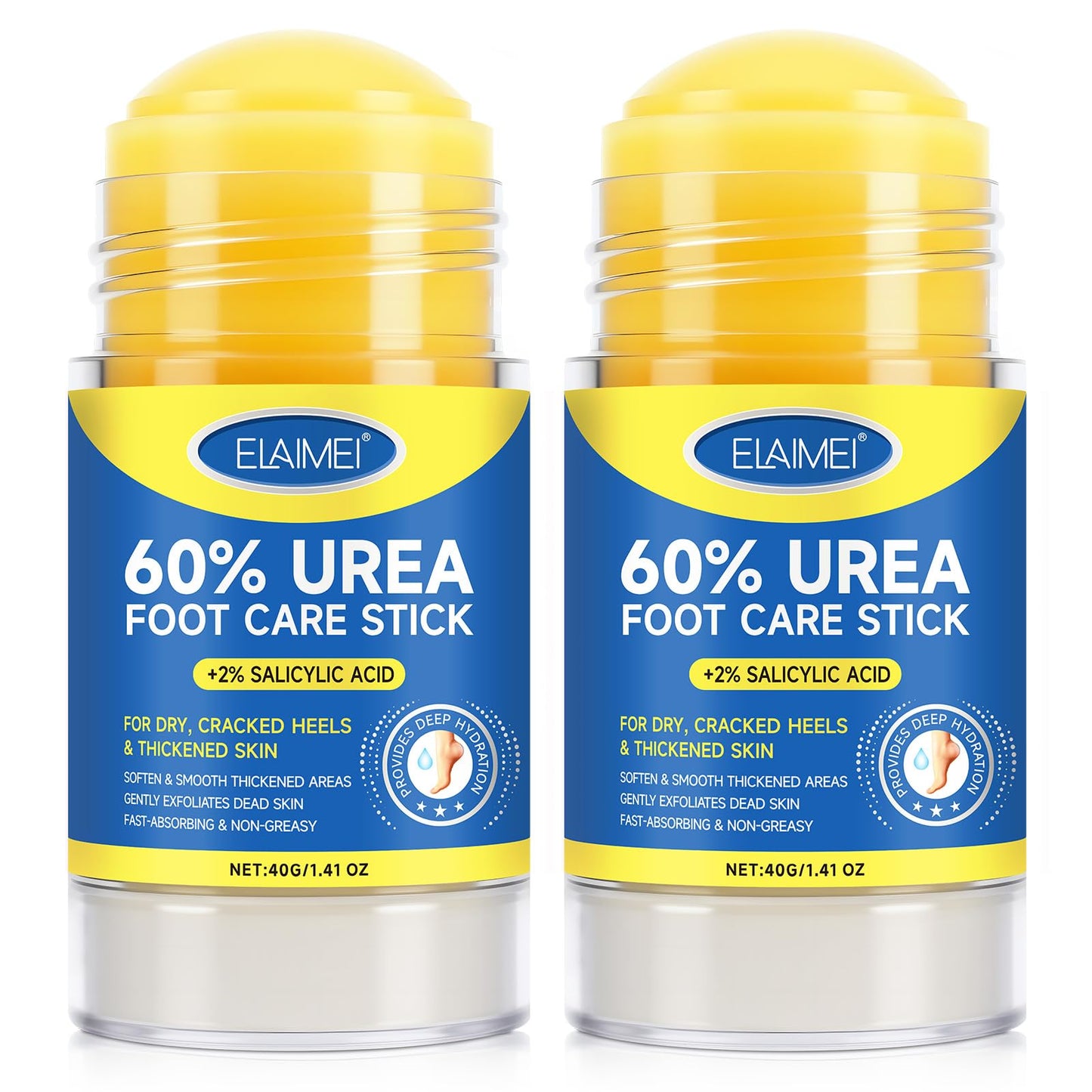 FANSHI 60% Urea Cream Stick – 2-Pack Deep Moisturizing Foot Care for Dry, Cracked Heels