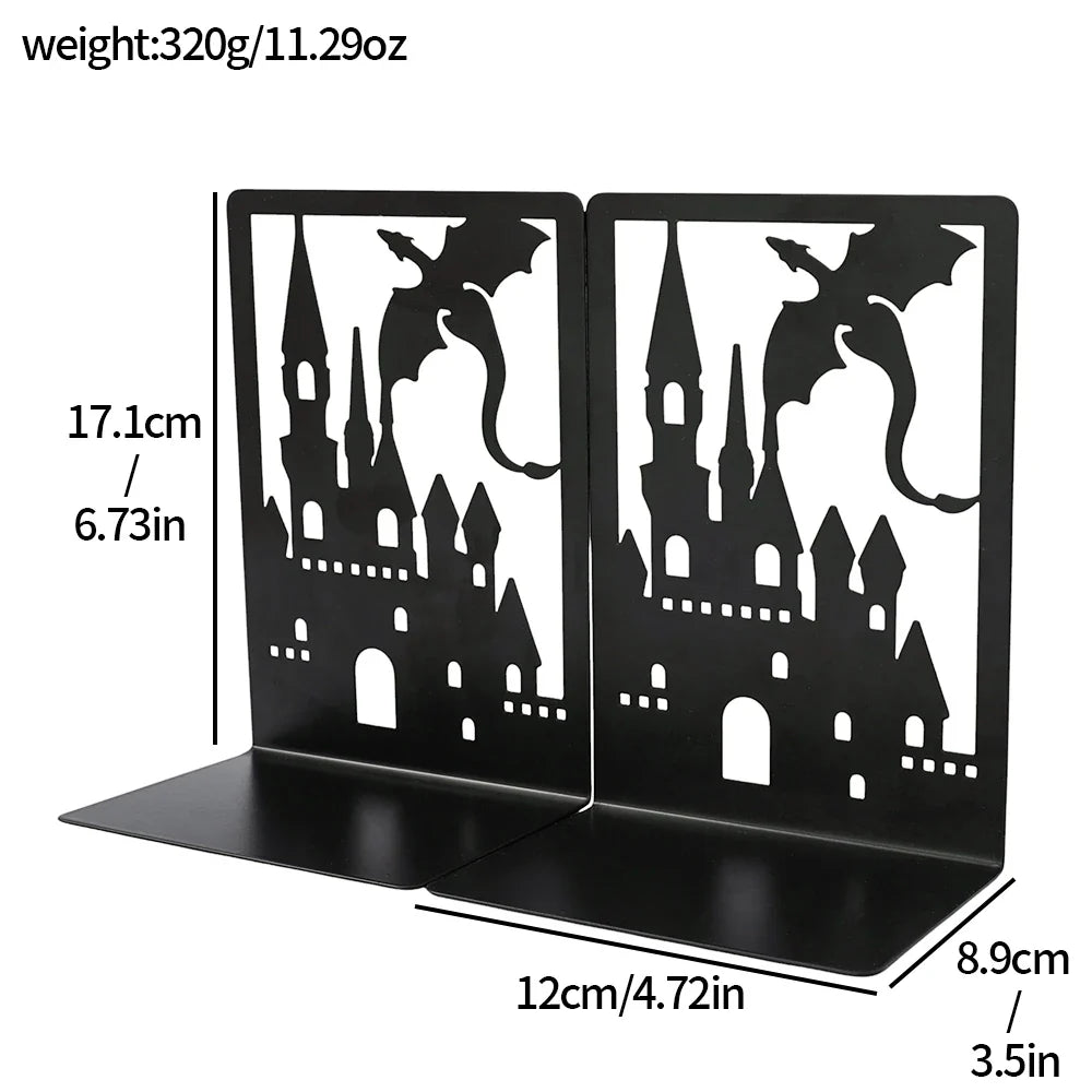 Fantasy Dragon Bookends – Heavy Duty Iron Book Holders