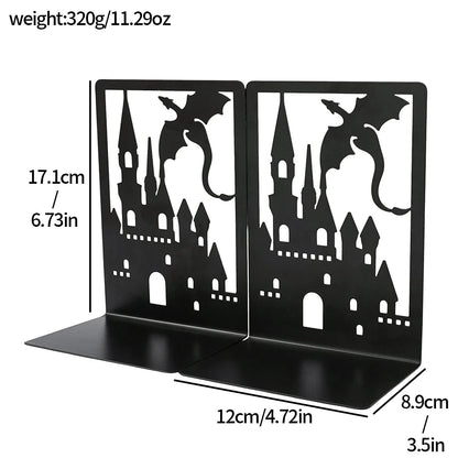 Fantasy Dragon Bookends – Heavy Duty Iron Book Holders