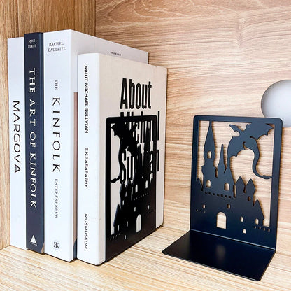 Fantasy Dragon Bookends – Heavy Duty Iron Book Holders