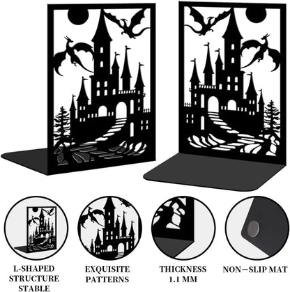 Fantasy Dragon Bookends – Heavy Duty Iron Book Holders