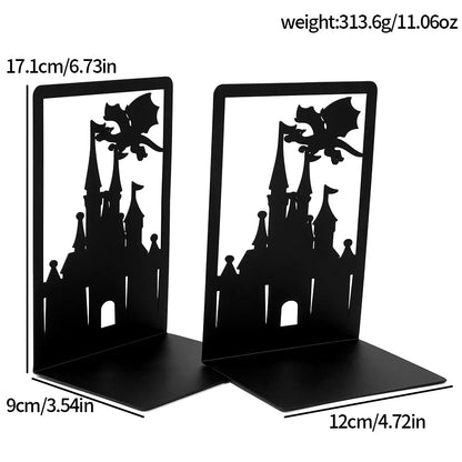 Fantasy Dragon Bookends – Heavy Duty Iron Book Holders