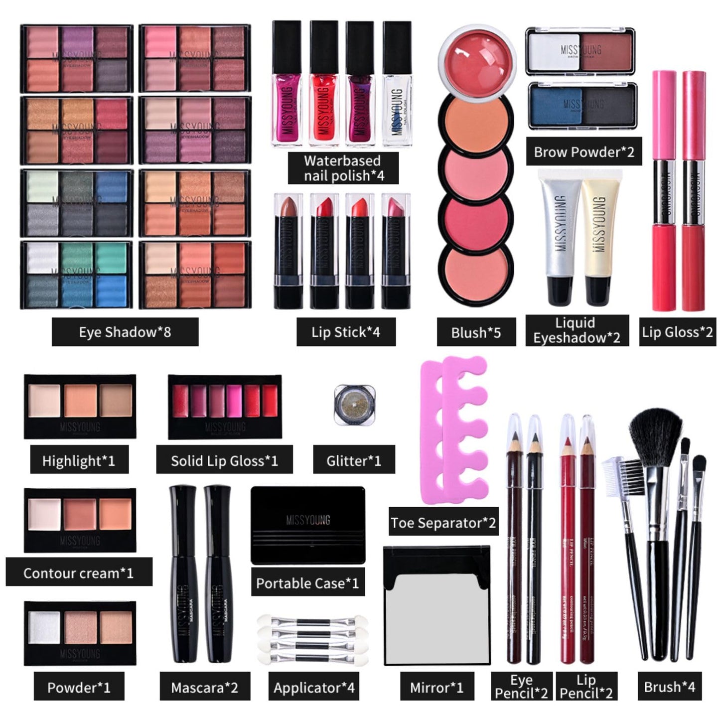 FantasyDay All-in-One Holiday Makeup Gift Set | Complete Starter Kit for Women