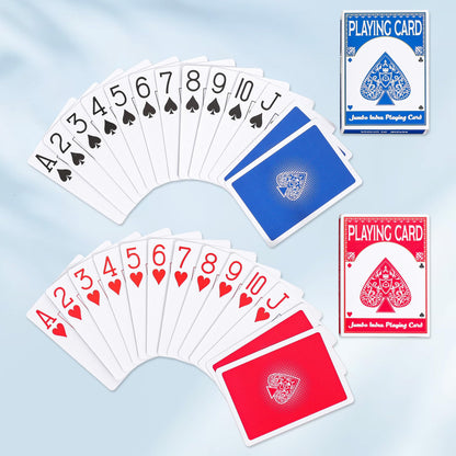 Fanwer Large-Print Playing Cards for Seniors – 2 Pack for Blackjack, Euchre, Canasta