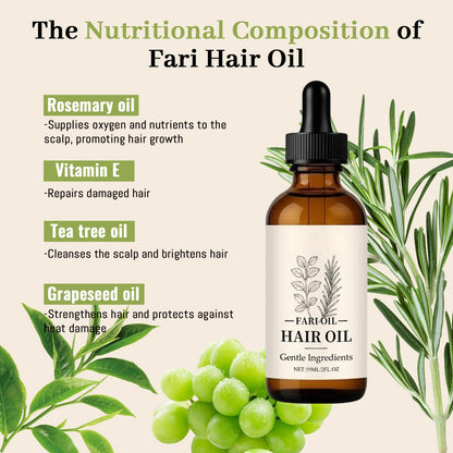 Fari Oil Hair Growth Oil | Botanical Scalp Oil for All Hair Types – 2oz (1 PCS)