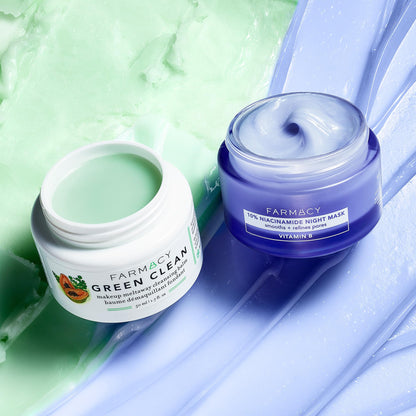 Farmacy Niacinamide Overnight Mask – Pore Refining, 10% Niacinamide, 3% Panthenol + Blueberry Seed Oil (9ml)
