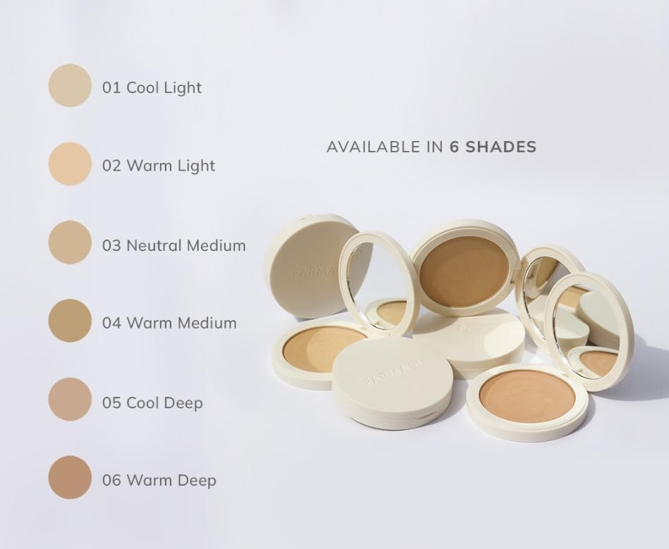 FARMASI BB All-in-One Powder – Lightweight, Long-Lasting Coverage (Cool Light) 0.5 oz
