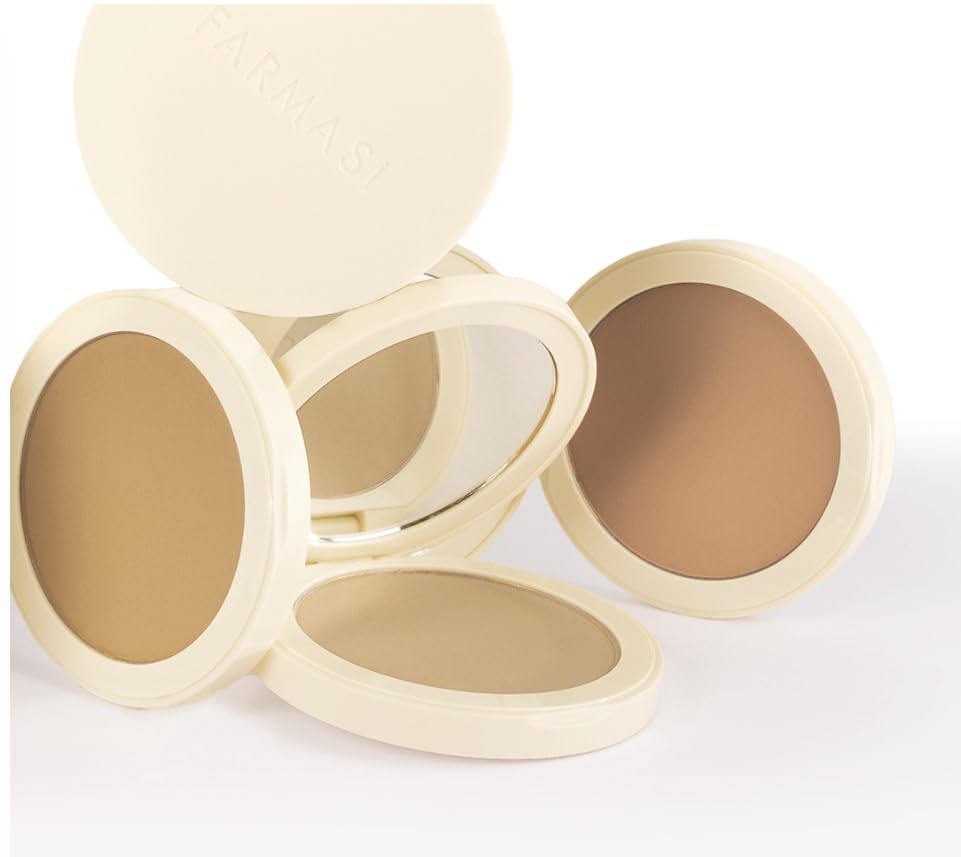 FARMASI BB All-in-One Powder — Lightweight, Long-Lasting Coverage (Warm Medium, 0.5 oz)