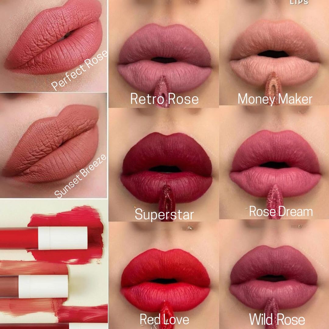 FARMASi Matte Liquid Lipstick – Long-Lasting Ultra-Comfort Matte Color (0.14 fl oz)