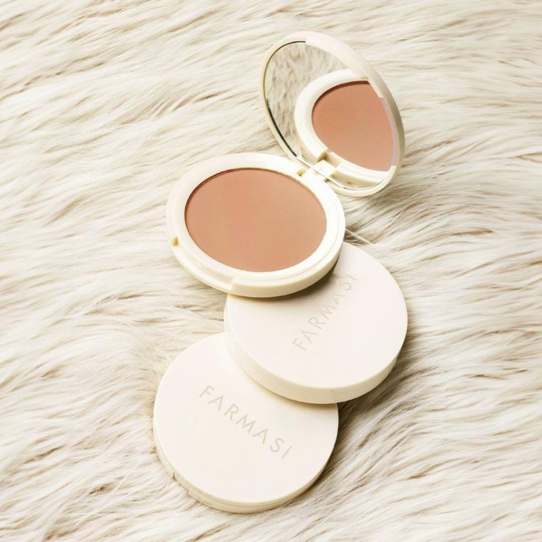 FARMASI Makeup BB All in One Powder – Lightweight, Long-Lasting Coverage with Flawless Finish (Warm Light, 0.5 oz)
