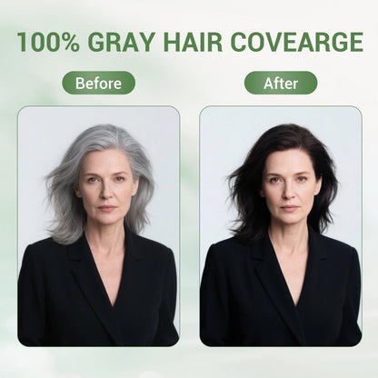 Farndu Black Hair Dye Shampoo - 3-in-1 Color, Cleanse & Condition for Gray Hair