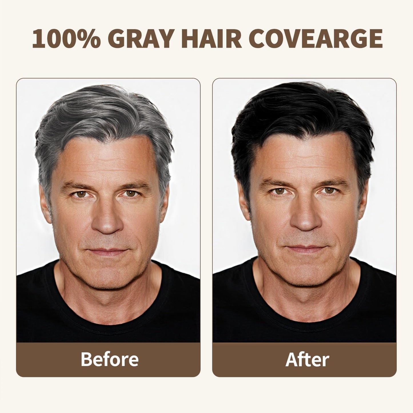 Farndu Jet Black Hair Dye Shampoo – Ammonia-free, PPD-free, 100% Gray Coverage