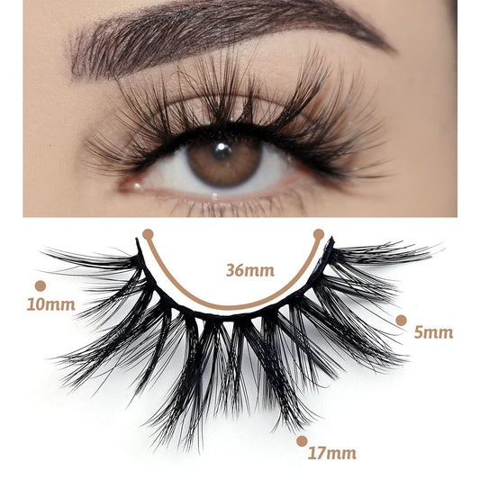 FARRED 3D A02 Faux Mink Lashes – 30 Pairs, Medium Length, Fluffy Volume, Vegan Bulk Lashes