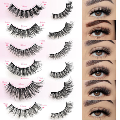 FARRED Lashes: 30 Pairs, 6 Wispy Styles for Everyday & Cat Eye Looks