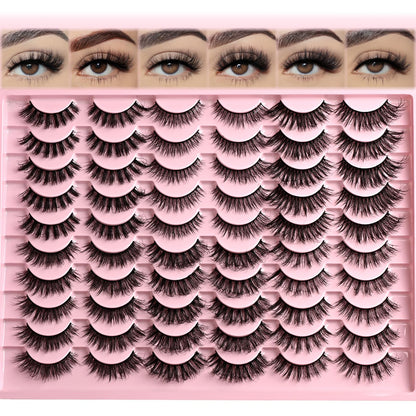FARRED Lashes: 30 Pairs, 6 Wispy Styles for Everyday & Cat Eye Looks
