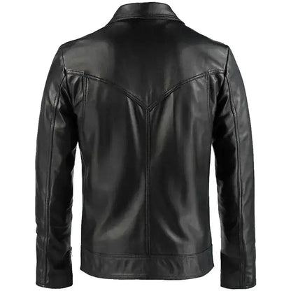 Men’s Drifter Black Leather Fashion Jacket