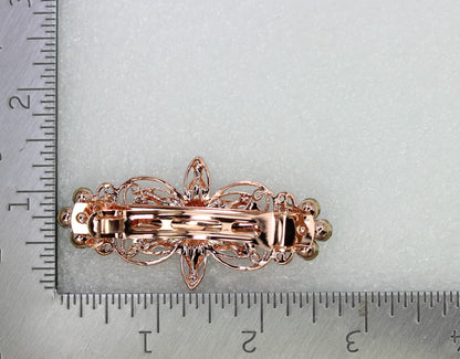 Faship Gorgeous Green Rhinestone Flora Hair Barrette Clip – Emerald Crystal Jewelry