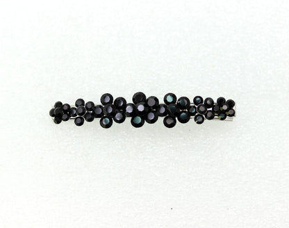 Faship Gorgeous Black Crystal Floral Small Alligator Hair Clip – Bridal Hair Jewelry