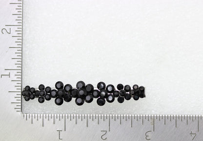 Faship Gorgeous Black Crystal Floral Small Alligator Hair Clip – Bridal Hair Jewelry