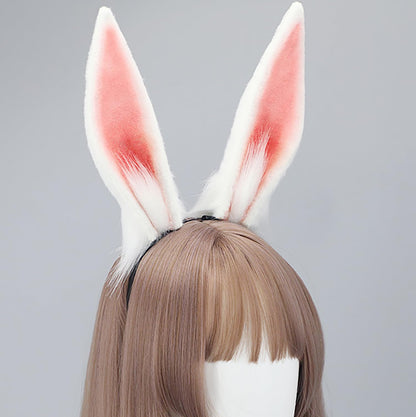 Faylay Rabbit Ear Headband - Faux Fur Cosplay Accessory for Women & Girls