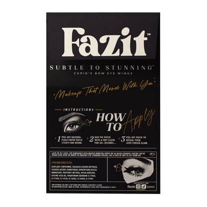 Fazit Cupid's Bow Eye Wings Patches – Glitter Makeup Accessories for Face