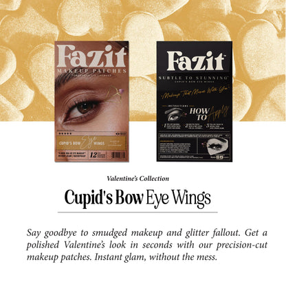 Fazit Cupid's Bow Eye Wings Patches – Glitter Makeup Accessories for Face