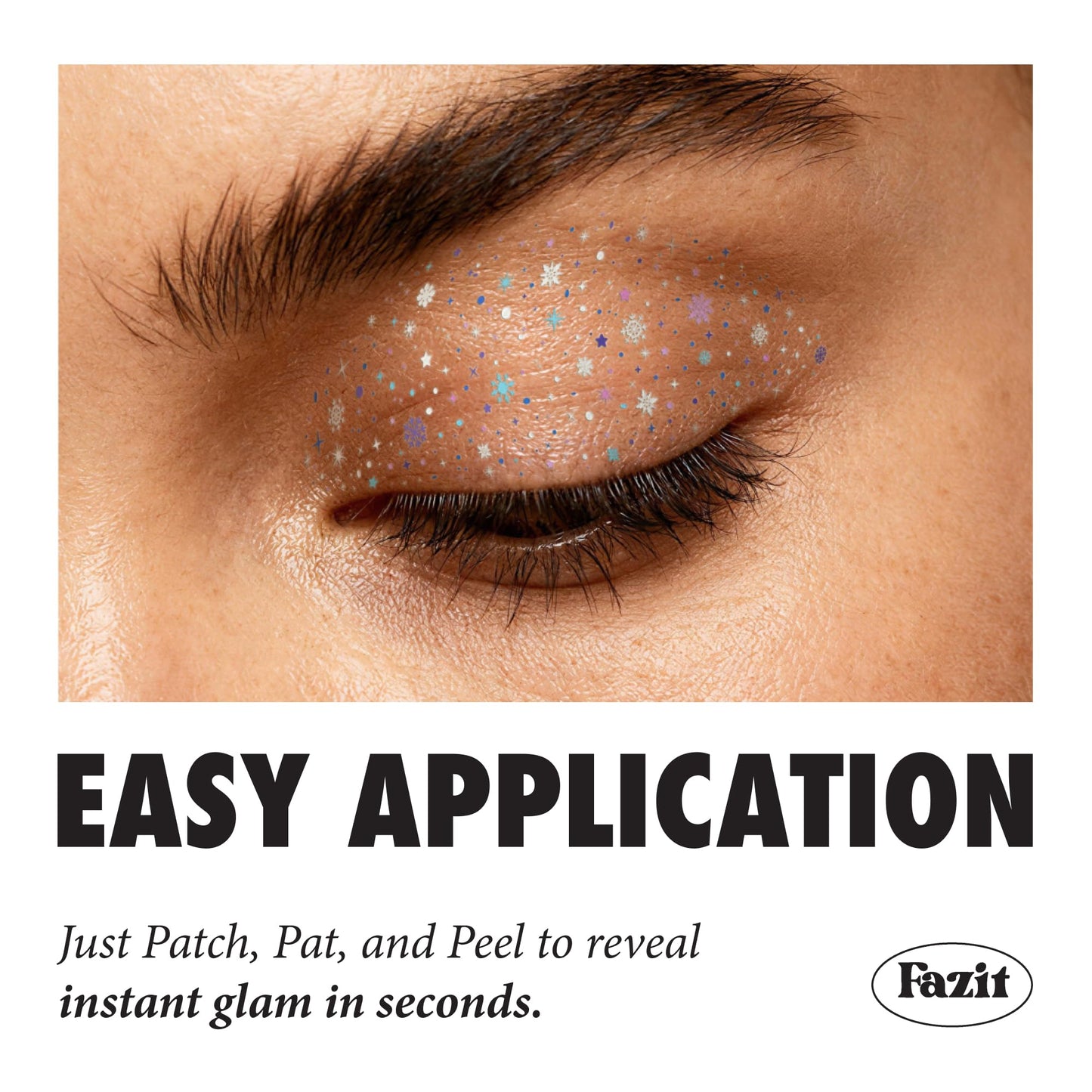 Fazit Makeup Patches: Snowflake Eye Speckles Glitter Patches for Face | Women