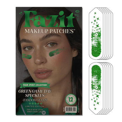 Fazit Green Game Day Makeup Patches – Glow Up Glitter Speckles
