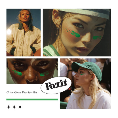 Fazit Green Game Day Makeup Patches – Glow Up Glitter Speckles