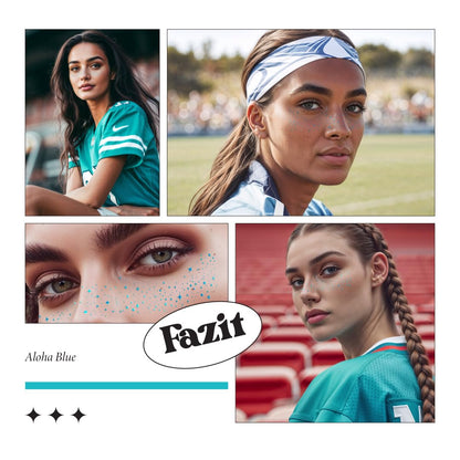 Fazit Makeup Patches: Aloha Blue Speckles – Glow Up Glitter Face Patches