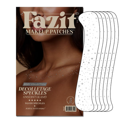 Fazit Makeup Patches | Silver Decollatage Speckles for Glow | Glitter Cosmetic Patches