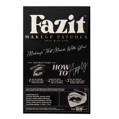Fazit Onyx Wing Eyes Patches | Glow Up Glitter Makeup for Face