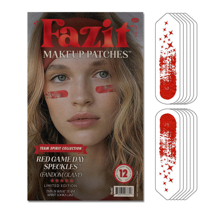Fazit Makeup Patches - Red Game Day Speckles | Glow Up Make-Up Patches for Women