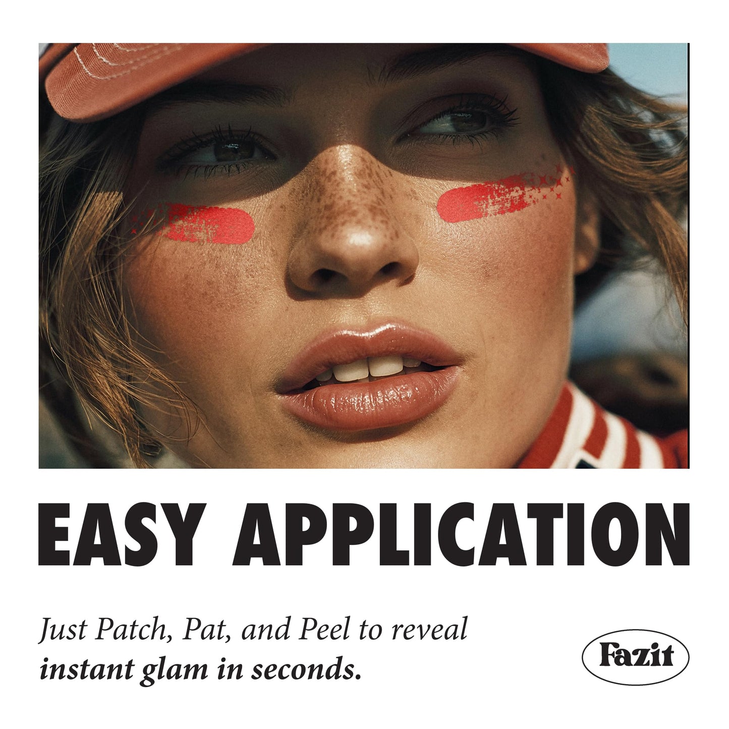 Fazit Makeup Patches - Red Game Day Speckles | Glow Up Make-Up Patches for Women