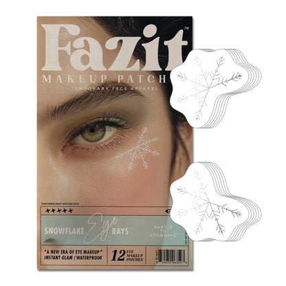 Fazit Makeup Patches Snowflake Eye Rays – Glow Up Glitter Patches for Face