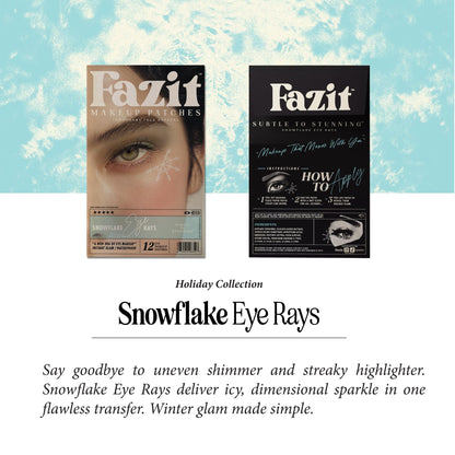 Fazit Makeup Patches Snowflake Eye Rays – Glow Up Glitter Patches for Face