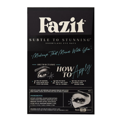 Fazit Makeup Patches Snowflake Eye Rays – Glow Up Glitter Patches for Face